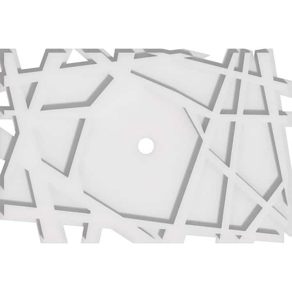 Ekena Millwork 18 in. W x 12 in. H x 1 in. ID x 1 in. P Novo Architectural Grade PVC Contemporary Ceiling Medallion