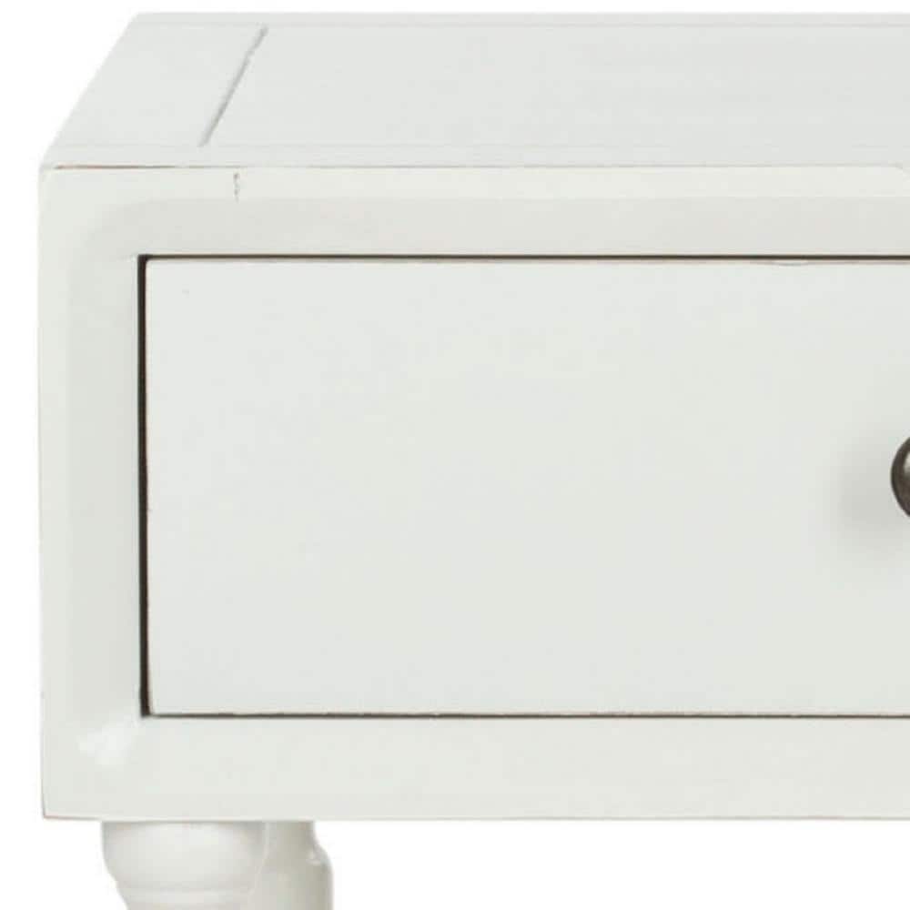 Transitional Shady White Poplar Nightstand with Storage Drawer