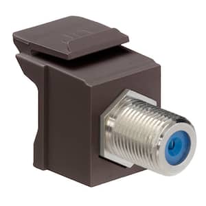 QuickPort F-Type Nickel-Plated Connector, Brown