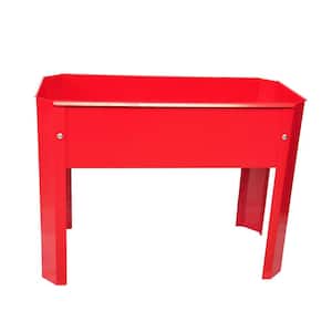 10 in. L x 24 in. W x 18 in. H Steel Elevated Garden Bed for Backyard in Red