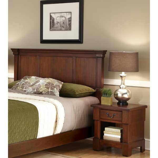 The Aspen Collection 2-Piece Rustic Cherry King/California King Headboard Bedroom Set