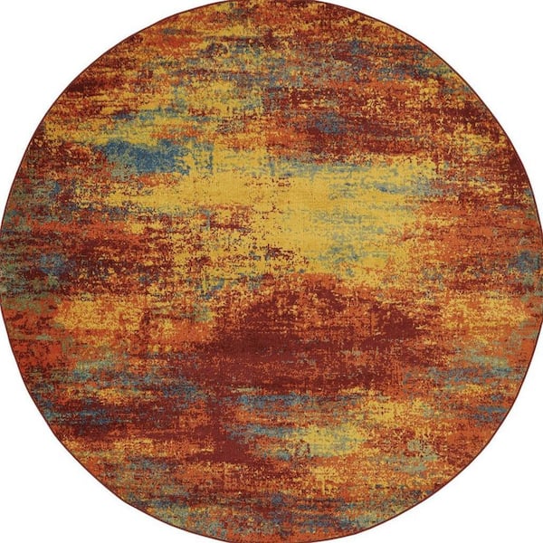 8 ft. x 10 ft. Ivory Solid Color WashableArea RugRunner Rug