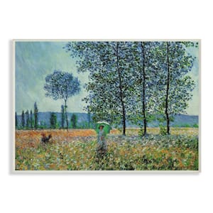 "Classic Monet Felder Painting Woman with Parasol" by Claude Monet Unframed People Wood Wall Art Print 10 in. x 15 in.