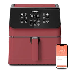Pro XL II Smart 5.8 qt. Red Digital Air Fryer with Pizza Pan