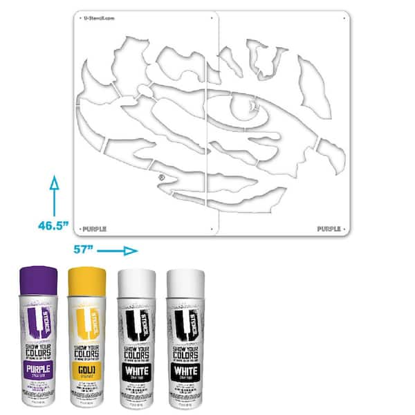 U Stencil LSU "Tiger EYE" Lawn Stencil Kit