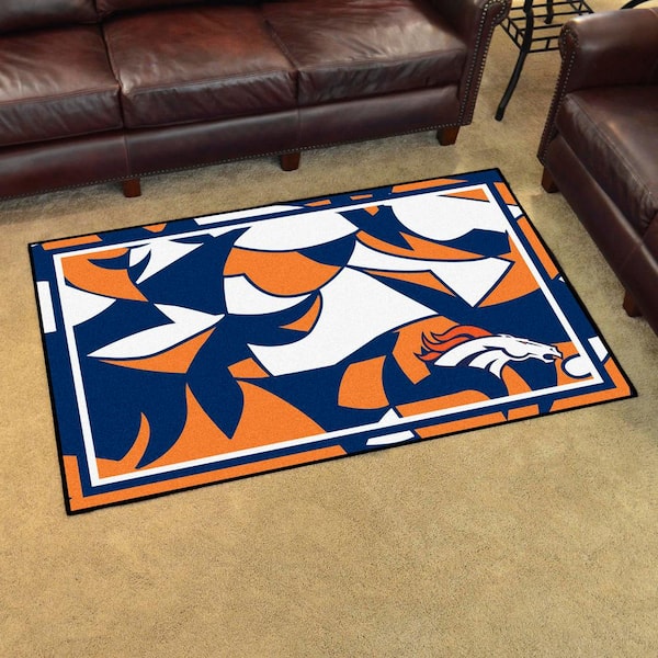 Officially Licensed NFL Denver Broncos Plush Rug w/Vintage Logo