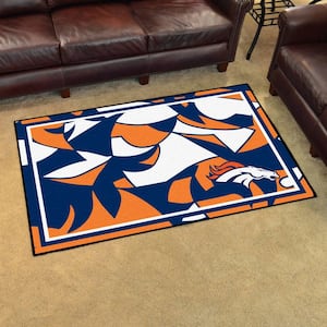 Denver Broncos Soft Area Rugs Nonslip Fine Fluffy Flannel Home Carpet Floor Mat 