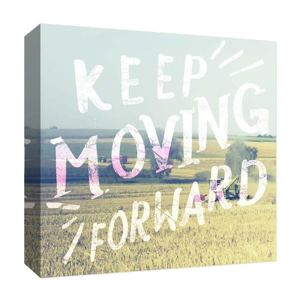 PTM Images ''Keep Moving '' Canvas Abstract Wall Art 15 in. x 15 in.
