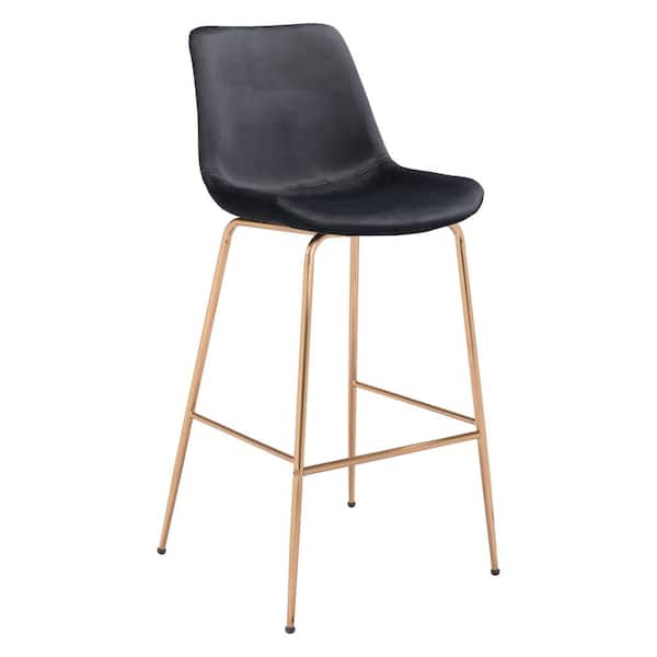 ZUO Tony Bar Chair Black & Gold