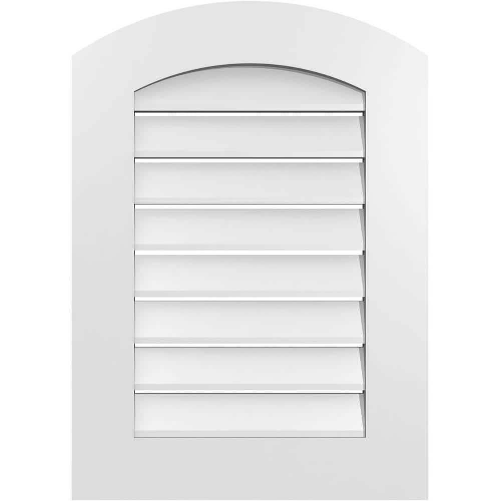 20 in. x 26 in. Arch Top Surface Mount PVC Gable Vent: Decorative with Standard Frame price history on PriceWatchPro