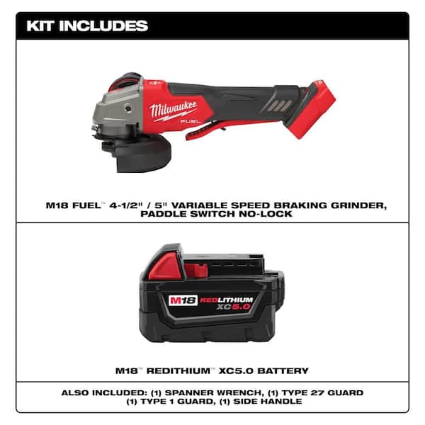 Milwaukee M18 FUEL 18V Lith-Ion Brushless Cordless 4-1/2 in. /5 in