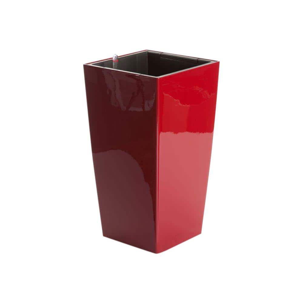 Modena 22 in. Square, Gloss Red Self-Watering Plastic Planter price history on PriceWatchPro