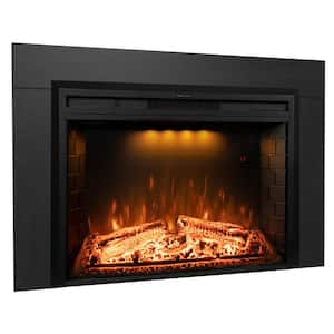 30 in. Electric Fireplace Insert with Trim
