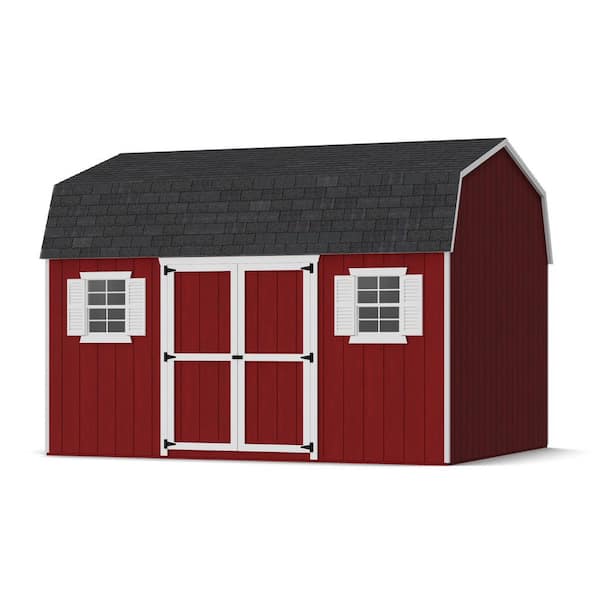 Value Gambrel Workshop 12 ft. x 14 ft. Outdoor Wood Storage Shed Precut Kit with Floor (168 sq. ft. )