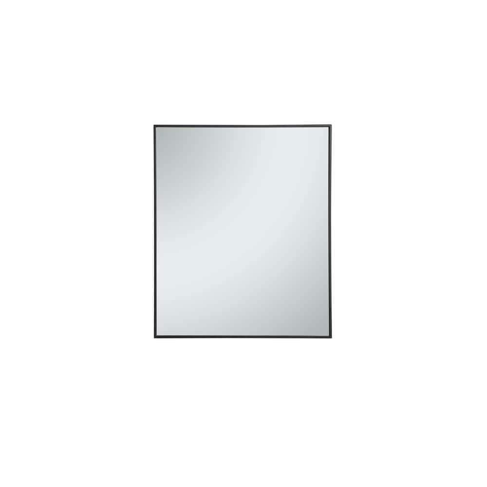 Medium Rectangle Black Modern Mirror (36 in. H x 30 in. W)