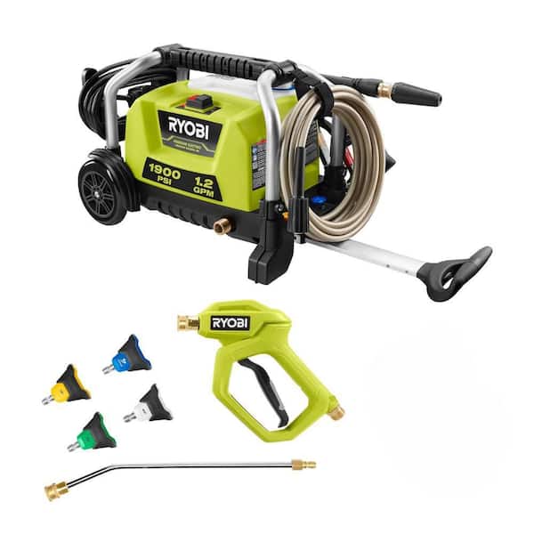 RYOBI 1900 PSI 1.2 GPM Cold Water Wheeled Corded Electric Pressure