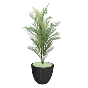 53 .6 in. Glow in the dark Artificial palm tree in a fiberstone planter