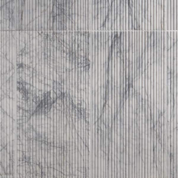 Ivy Hill Tile Striada White Lion 12 in. x 24 in. Honed Fluted Marble Wall Tile (4 sq. ft./Case)