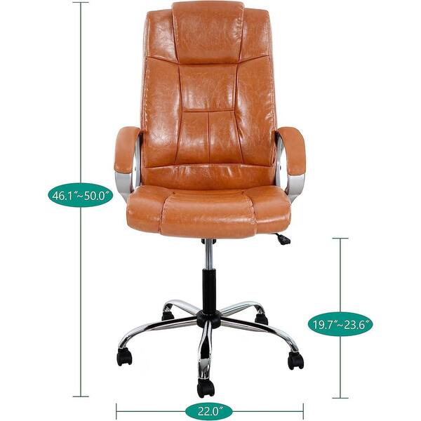 Maykoosh White High Back Executive Premium Faux Leather Office Chair with Back Support, Armrest and Lumbar Support