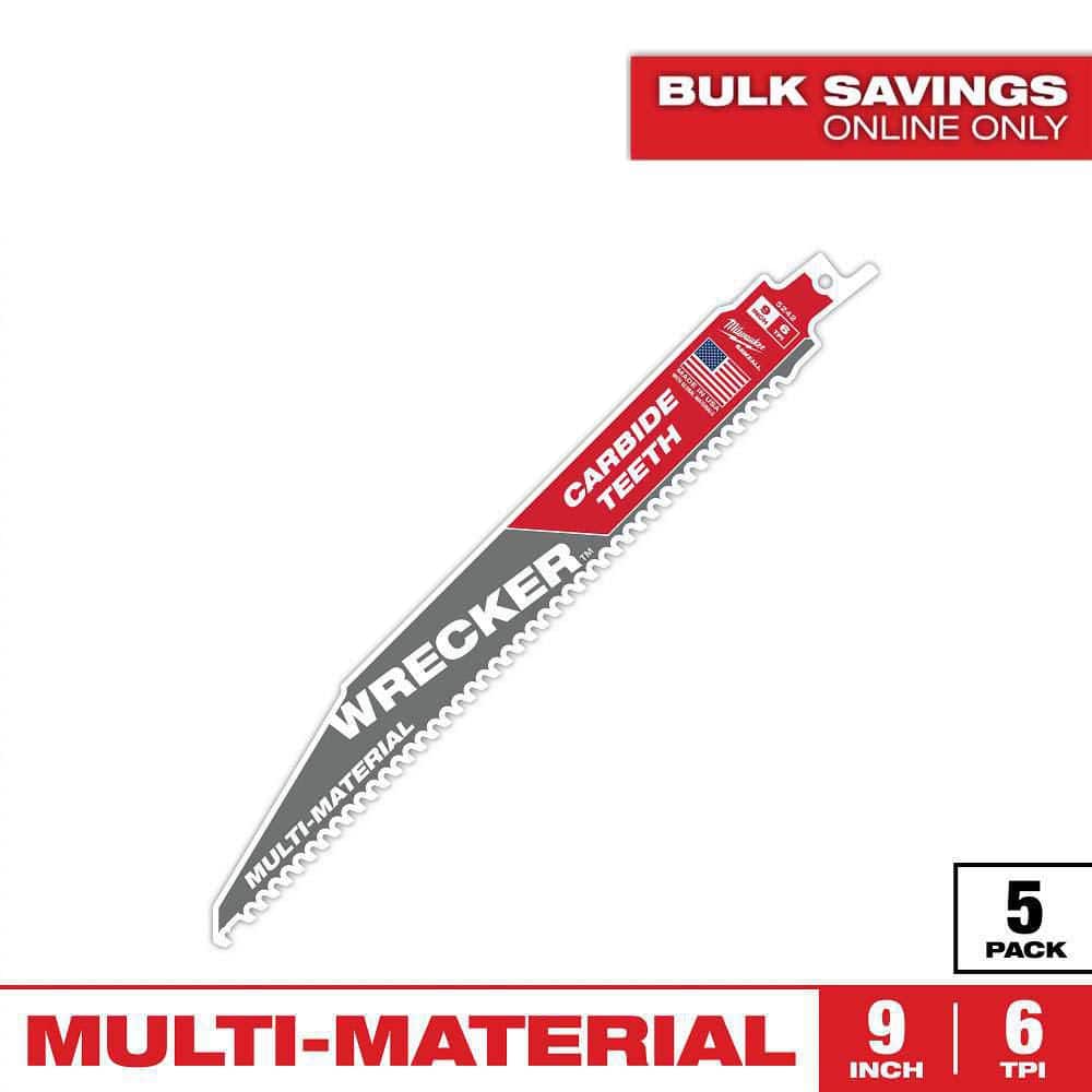 Milwaukee 9 in. 6 TPI WRECKER Carbide Teeth Multi-Material Cutting