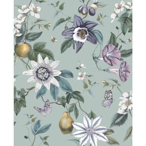 Sierra Sage Floral Textured Peelable Paper Wallpaper