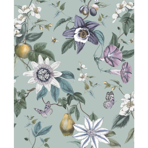 Fine Decor Sierra Sage Floral Textured Peelable Paper Wallpaper