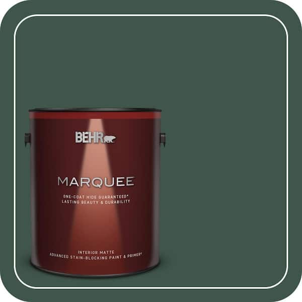 BEHR MARQUEE 1 gal. #470F-7 Deep Jungle Matte Interior Paint & Primer