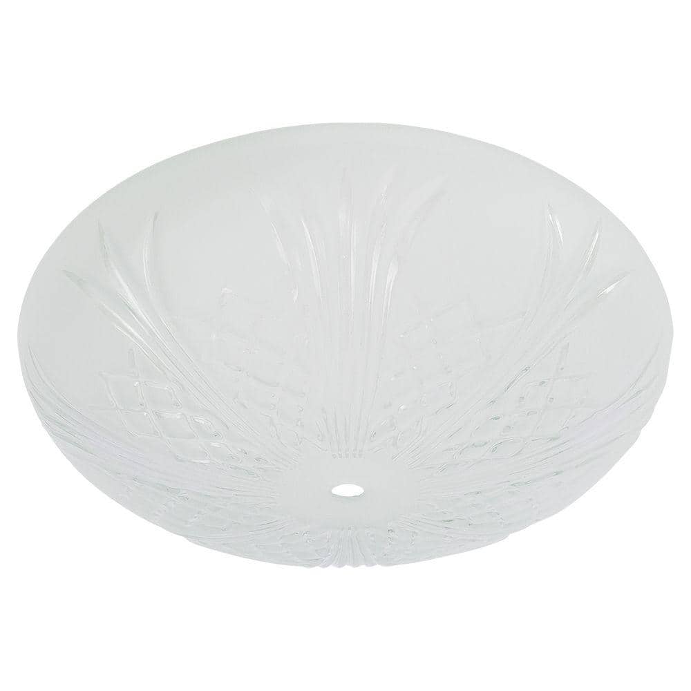 Hampton Bay Replacement Glass Cover for Bercello Estates 52 in. Volterra Bronze Ceiling Fan, White -  G04914