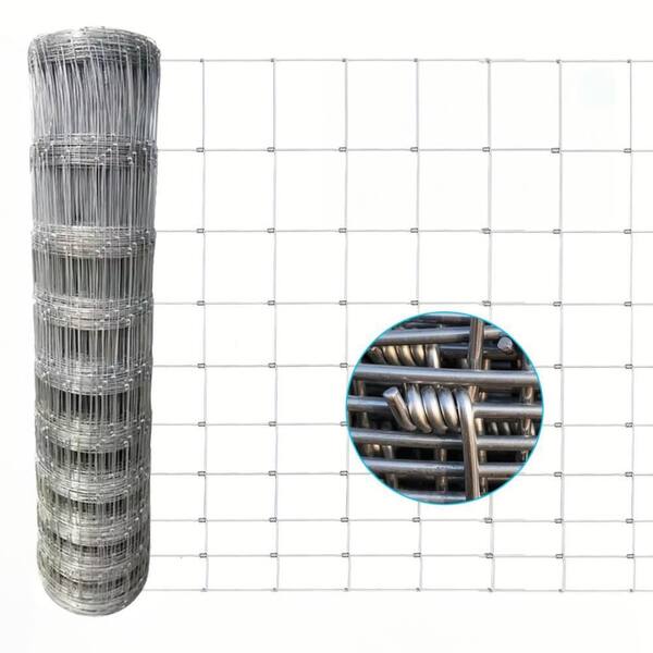 60 in. x 164 ft. 11-Gauge Reinforced Hot-Dip Galvanized Farm Mesh for Cattle Fence, Farm Animal Yard, Precision Welding