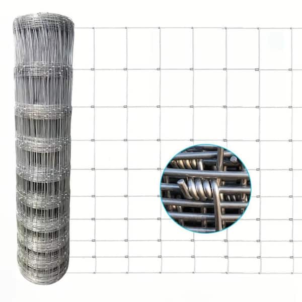 48 in., x 164 ft. Reinforced Hot-Dip Galvanized Precision Welding Farm Mesh for Cattle Fence, Farm Animal Yard