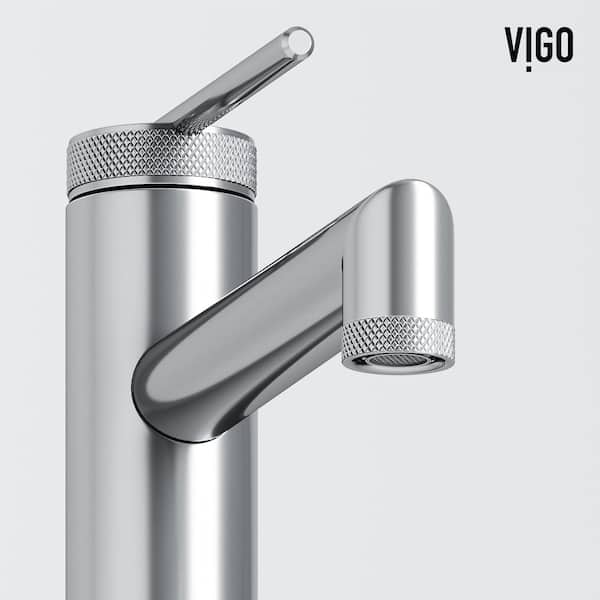 VIGO Alhambra Concreto Stone Square Bathroom Vessel Sink in