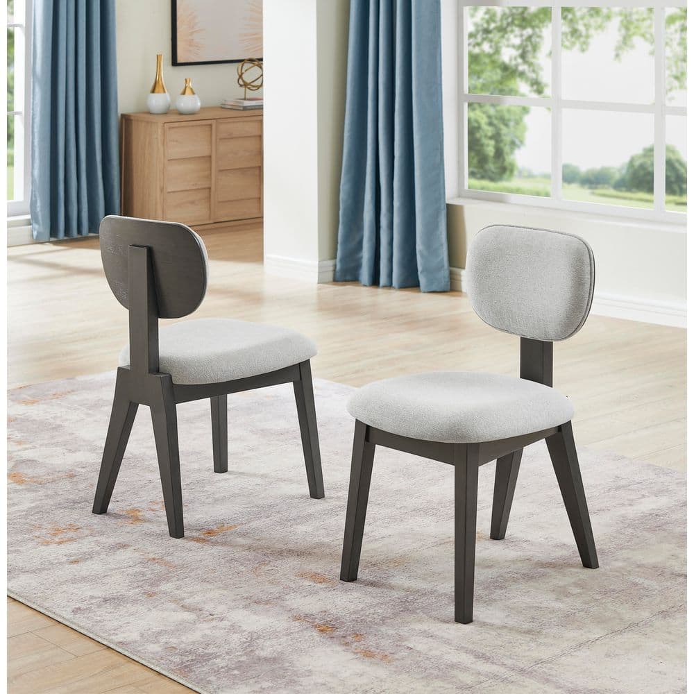Maggie White+Gray Fabric Upholstered Dining Chairs (Set of 2) price history on PriceWatchPro