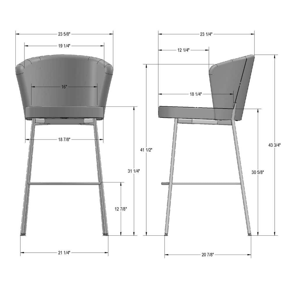 Camilla Cream Bouclé and Black Metal Bar Stool