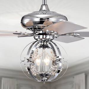 Dazy 48 in. 3-Light Indoor Chrome Finish Ceiling Fan with Light Kit