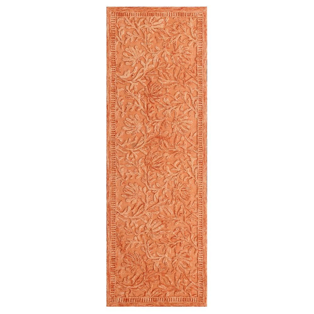 Bella Terracotta Orange 2 ft. 3 in. x 6 ft. 9 in. Eclectic Hand-Tufted Flor