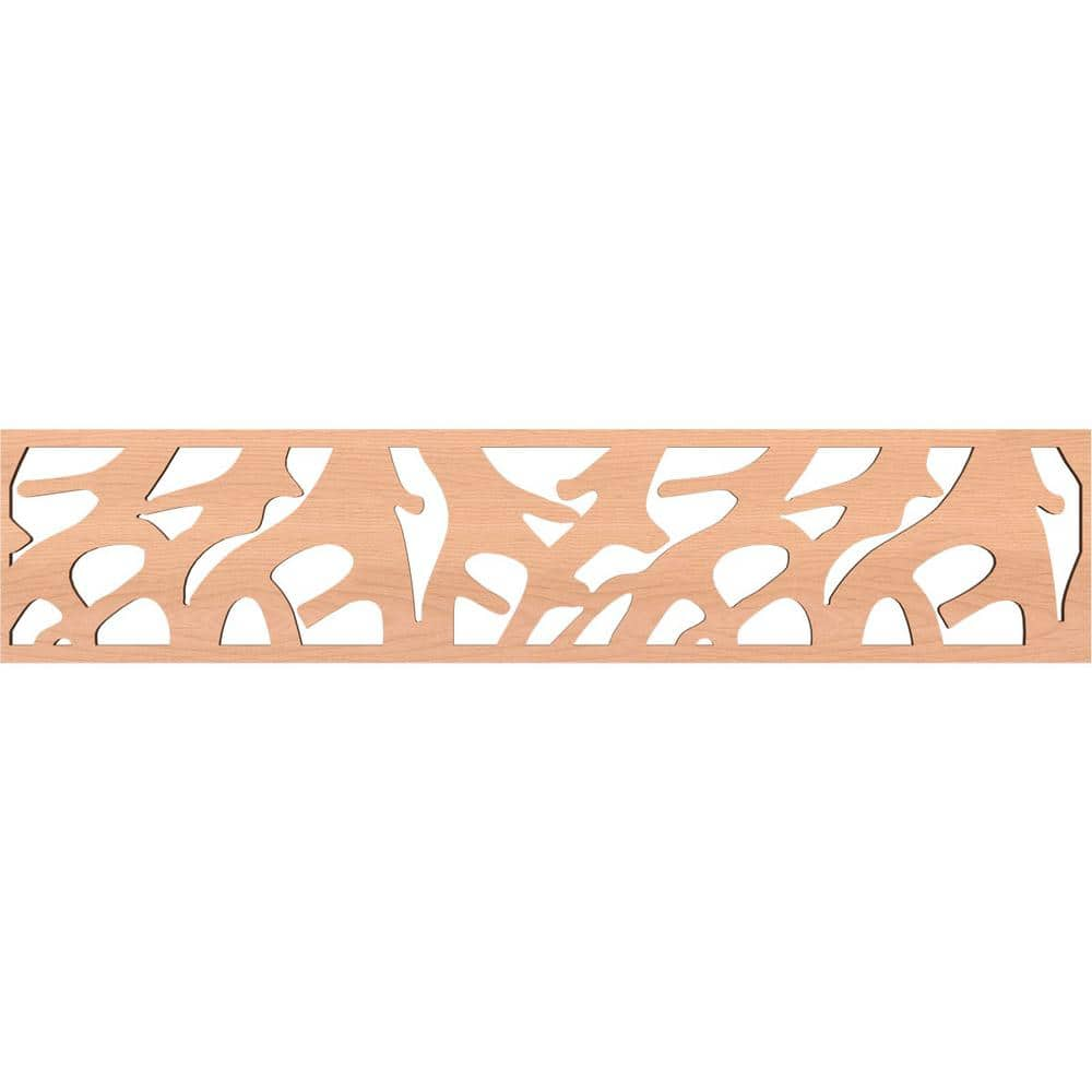 Ekena Millwork Manton Fretwork 0.375 in. D x 46.75 in. W x 10 in. L Alder Wood Panel Moulding