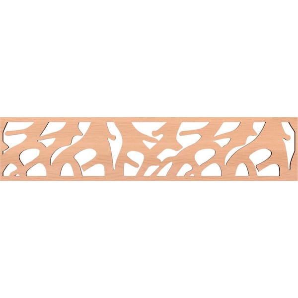 Ekena Millwork Manton Fretwork 0.375 in. D x 46.75 in. W x 10 in. L Alder Wood Panel Moulding