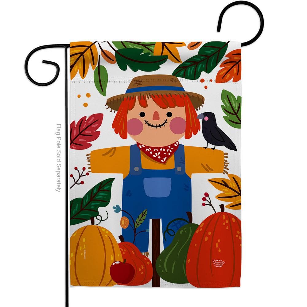 Ornament Collection 13 in. x 18.5 in. Sweetie Scarecrow Garden Flag ...