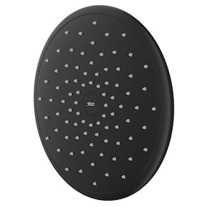 Spectra 1-Spray Patterns with 1.8 GPM 11 in. Wall Mount Fixed Shower Head in Matte Black
