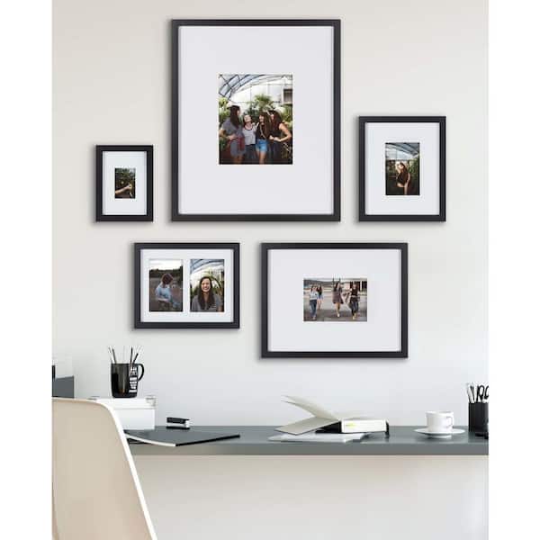 Gallery Black Picture Frame (Set of 5)