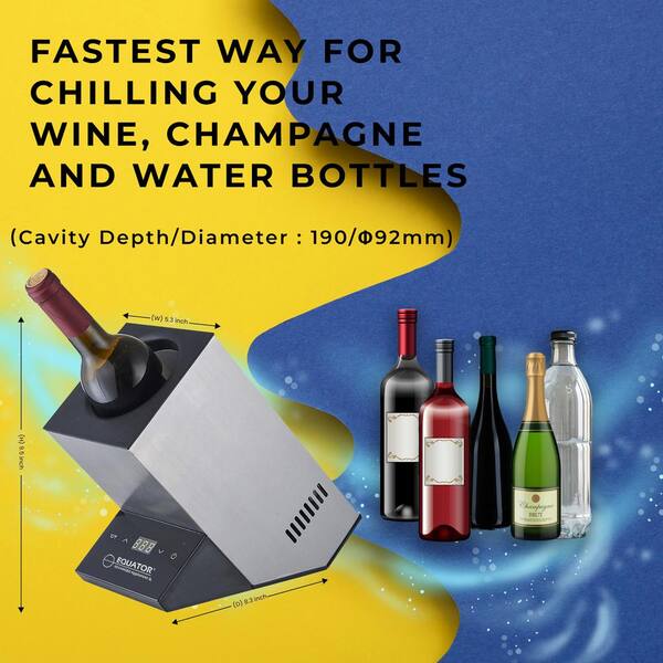 Equator 110V AC/12V DC 750 ml Single Bottle Wine Champagne Water - Main Image