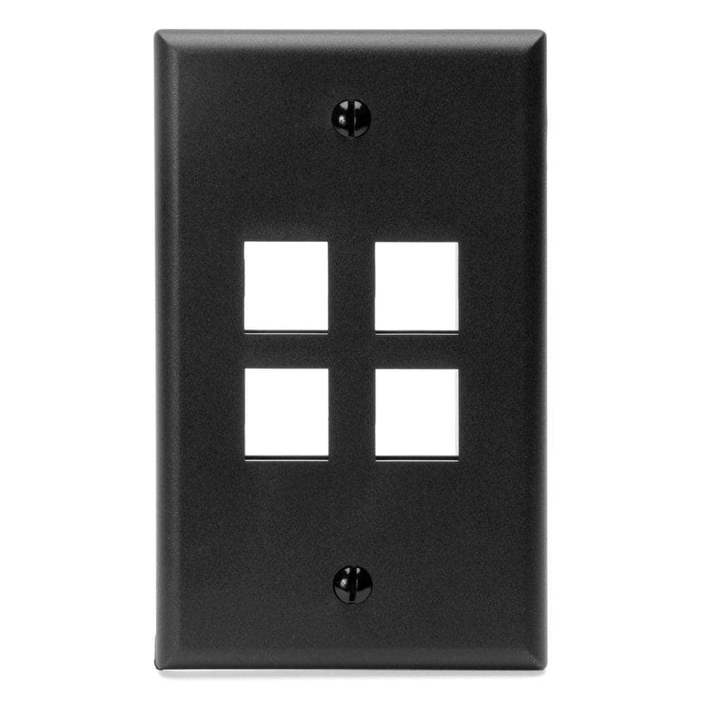 Leviton Black 1Gang Audio/Video Wall Plate (1Pack) 410804EP The