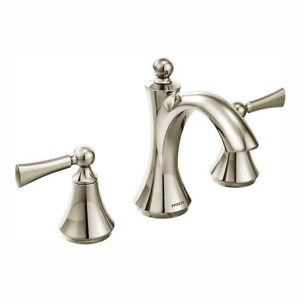 MOEN Wynford 8 in. Widespread 2-Handle High-Arc Bathroom Faucet Trim Kit in Polished Nickel (Valve Not Included)