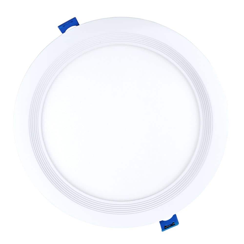 8" White Aluminum LED Slim Baffle Downlight