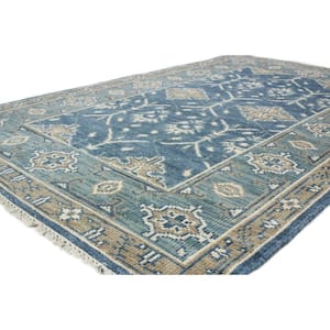 Papi Blue 9 ft. x 12 ft. (8 ft. 6 in. x 11 ft. 6 in.) Geometric Transitional Area Rug