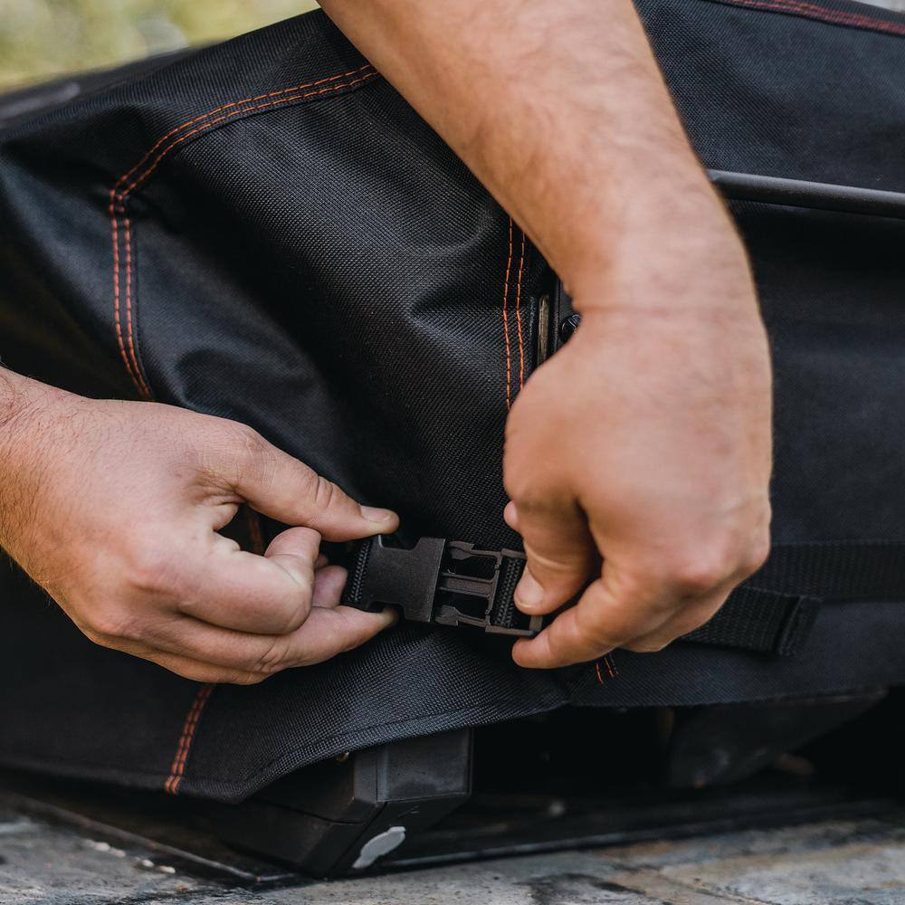 Black Water-Resistant Portable Charcoal Grill Cover