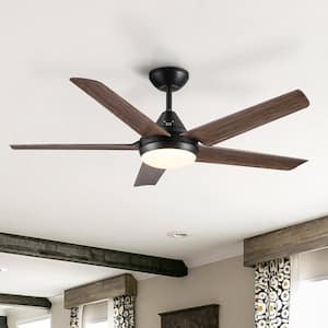 48 in. Color Changing Integrated LED Indoor Brown Ceiling Fan with Light Kit and Remote Control