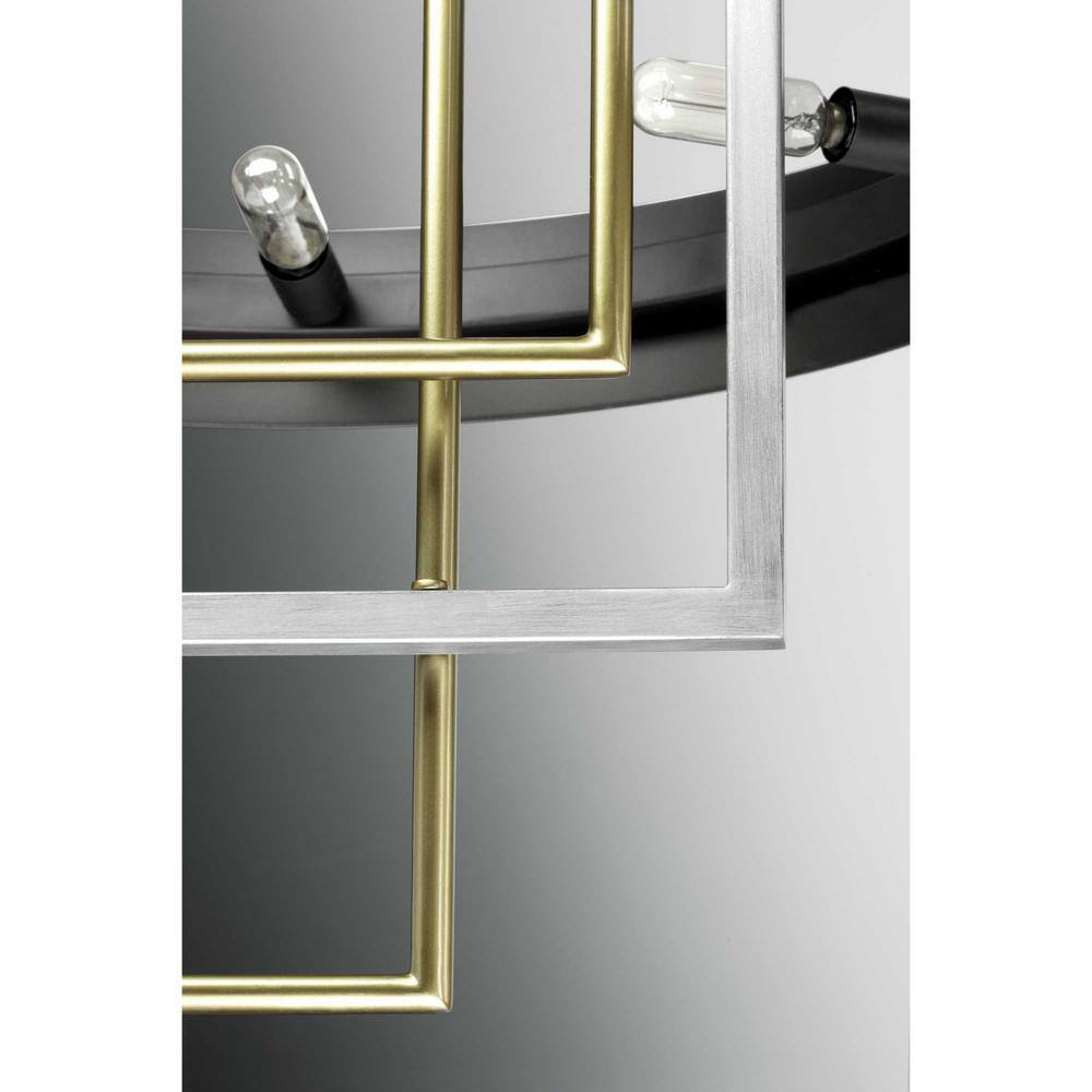 Adagio Mini LED Pendant in Matte Black with Geometric Glass Accents