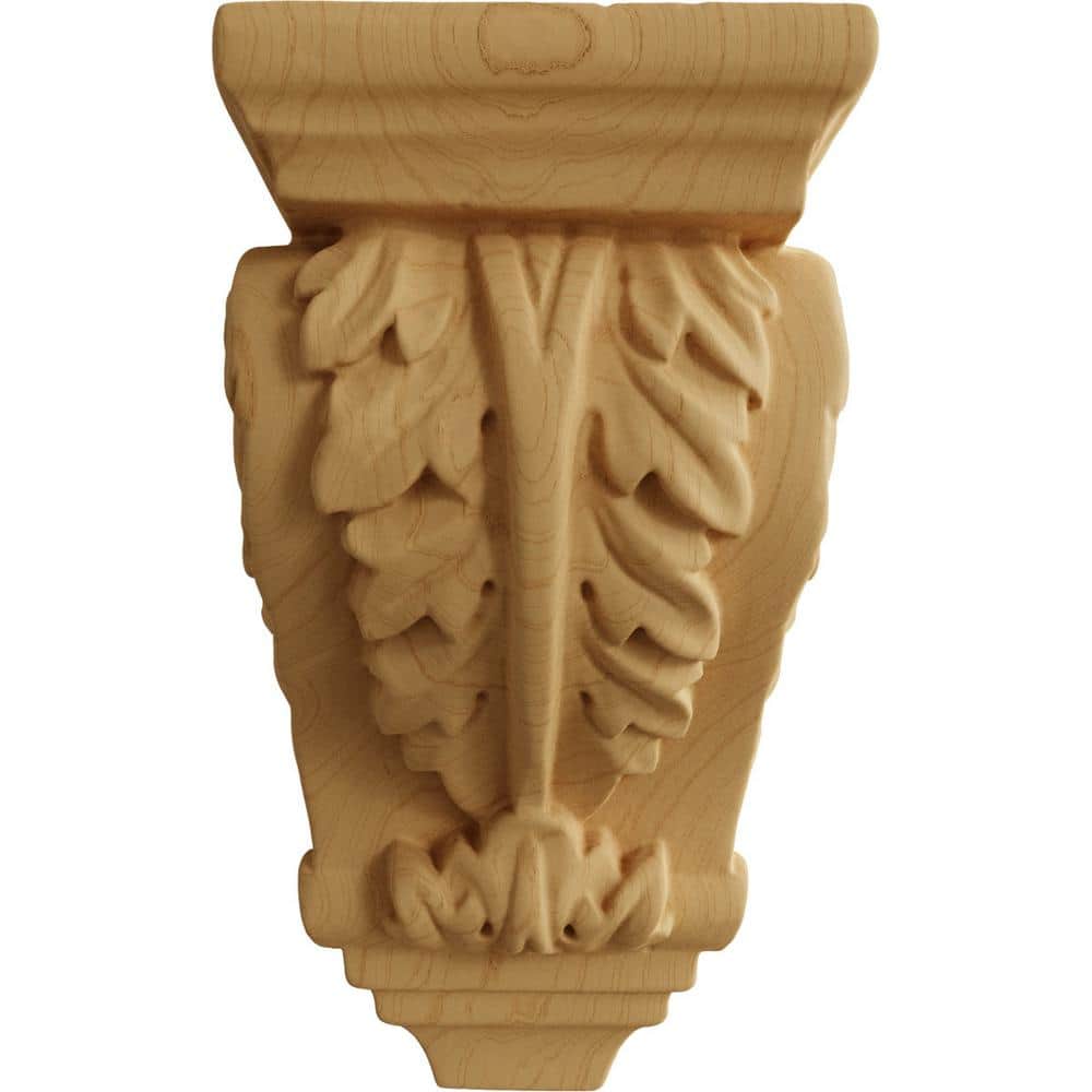 Extra Small Acanthus Alder Wood Corbel 2.25" x 4.25"