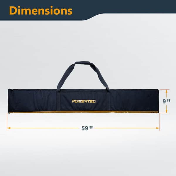 POWERTEC 59 in. Track Saw Guide Rail Bag for Festool, Makita, and